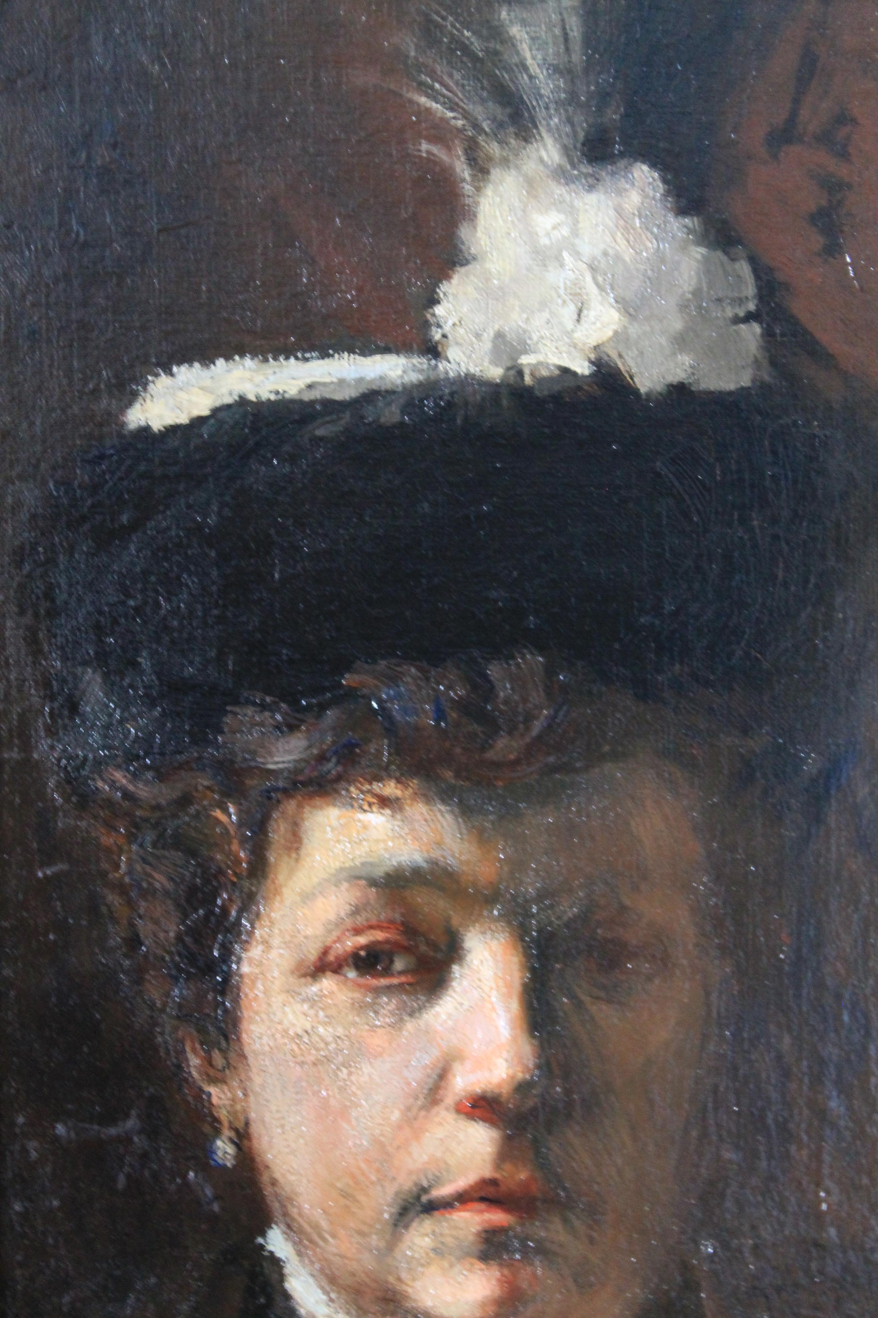 Portrait of a woman, antique portrait of the artist's mother, French school 1