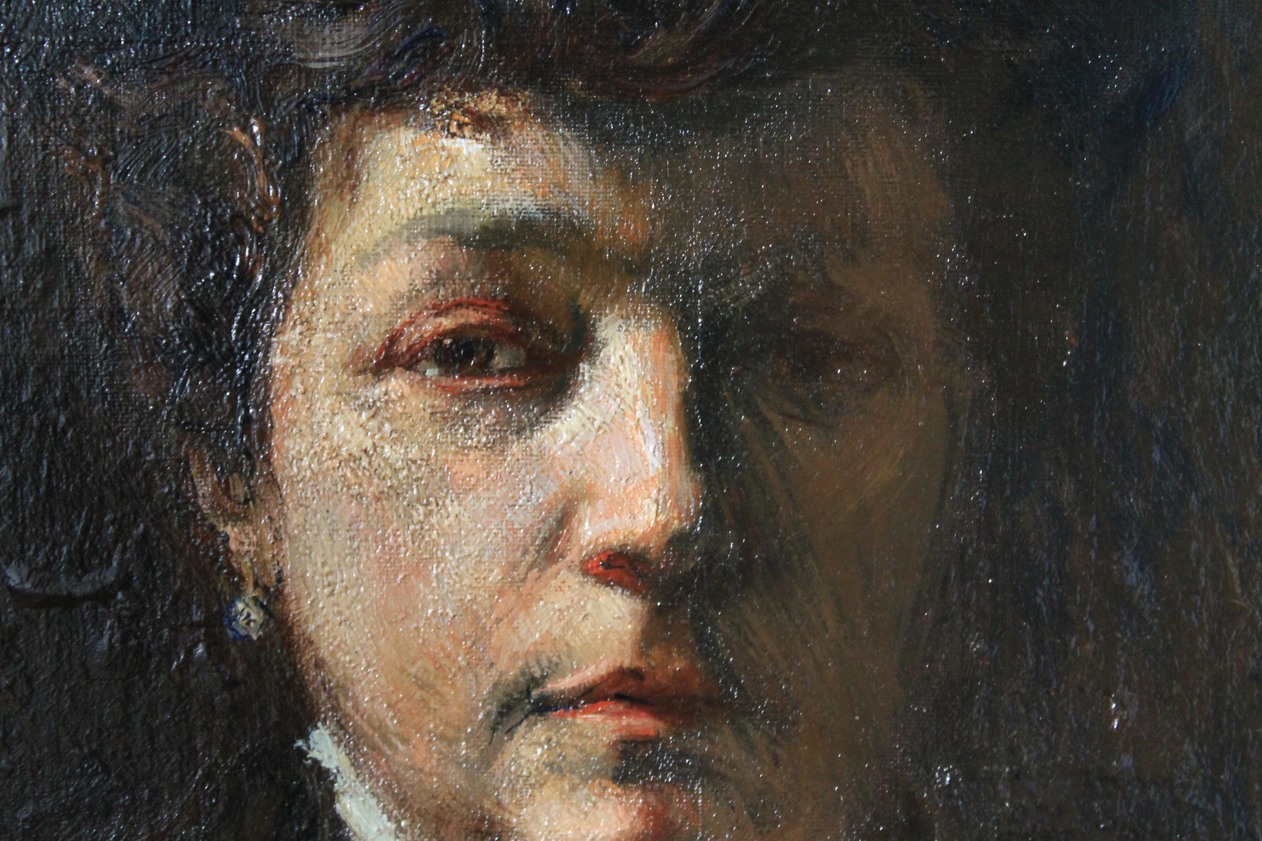 Portrait of a woman, antique portrait of the artist's mother, French school 2