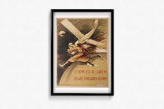 1924 manifesto originale Le temps est de l'argent, les ailes font gagner du temps