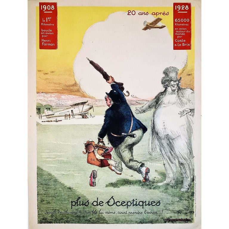 1928 Original poster by Georges Villa Official Exhibition of the Paris Air Show For Sale 1