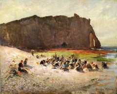 Etretat, lavandaia in Normandia