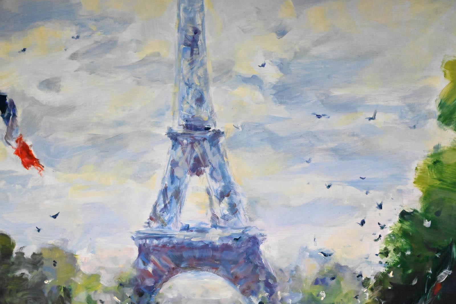 Paris, le 14 juillet - Painting by Georges Yoldjoglou