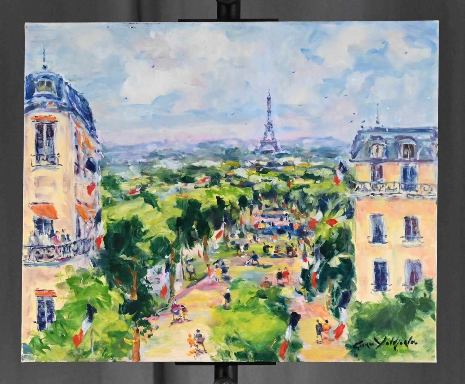 Paris, vue sur les Jardins de la Tour Eiffel im Angebot 3