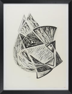 Geometric Monochromatic Abstract Ink drawing, 1998