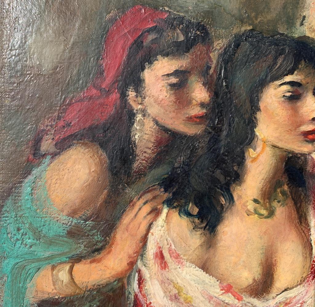 Georgette Nivert (French painter)- 19th century figure painting - Spanish girls For Sale 11