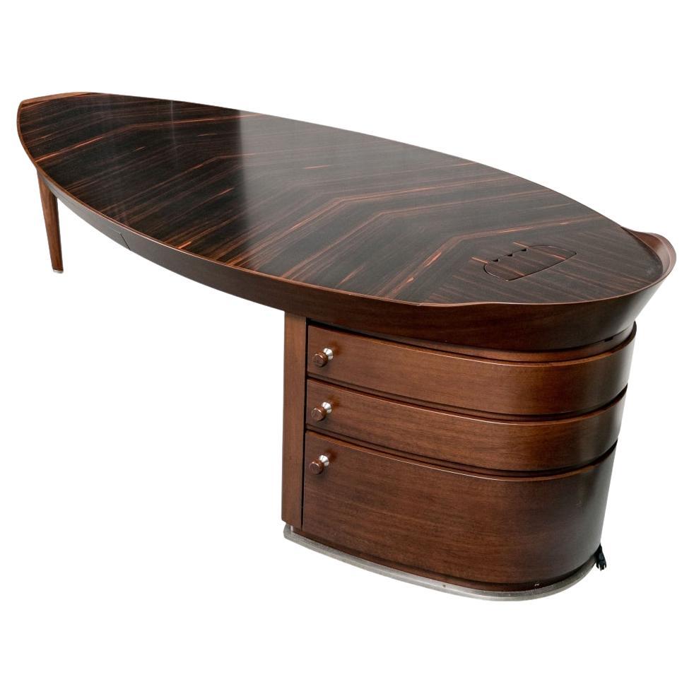 Georgetti Erasmo Luxury Italian Oval Desk by Massimo Scolari
