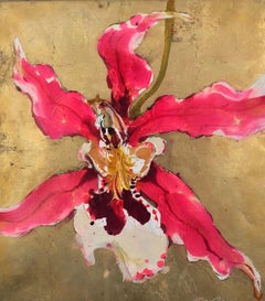 Peinture figurative contemporaine orchidée