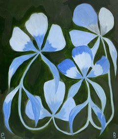 Forget Me Nots, Oil on Board, 28 x 22 cm, 2021