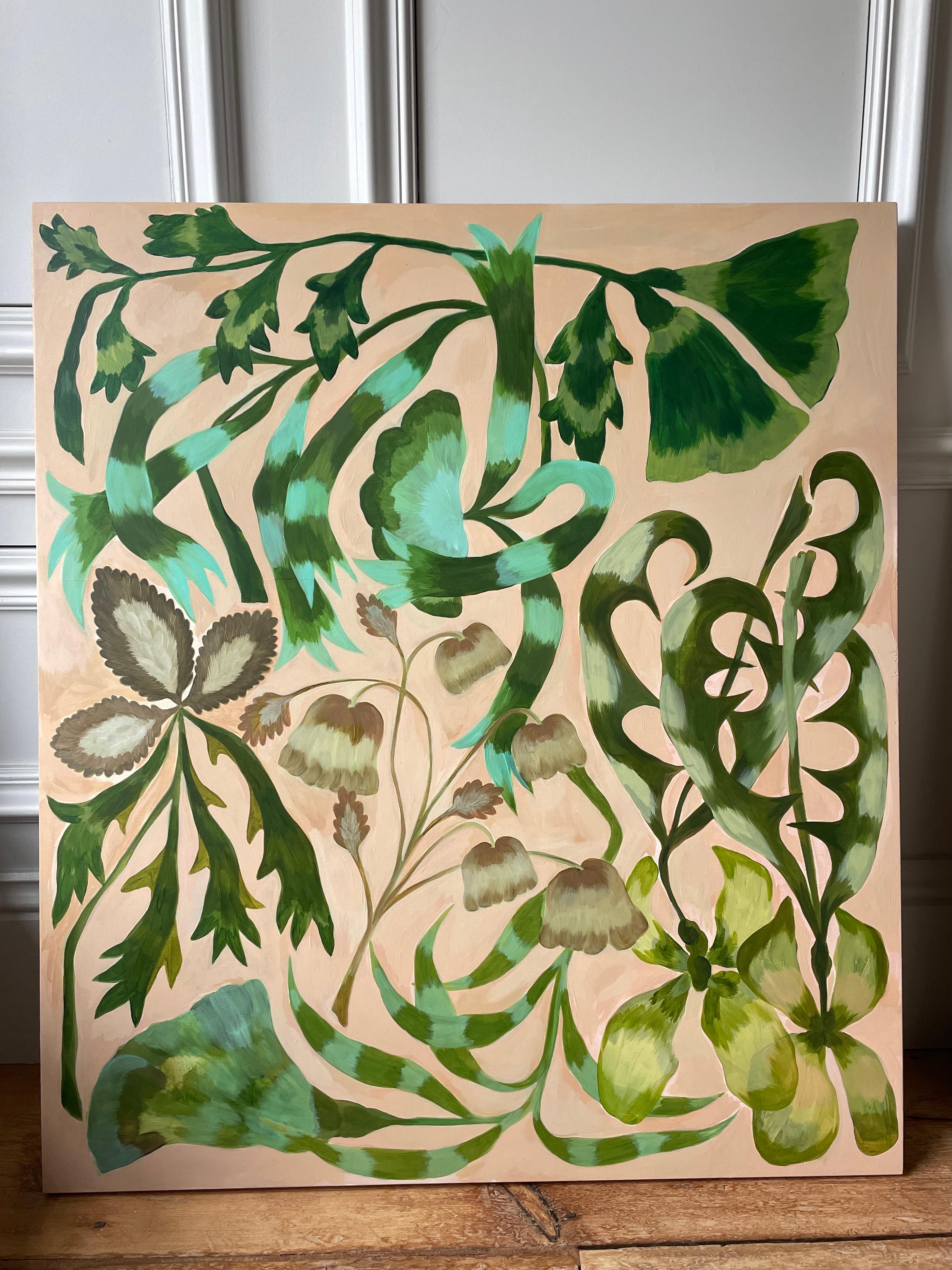 Poesie, Öl auf Karton, 86 x 73 cm, 2021 – Painting von Georgia Beaumont