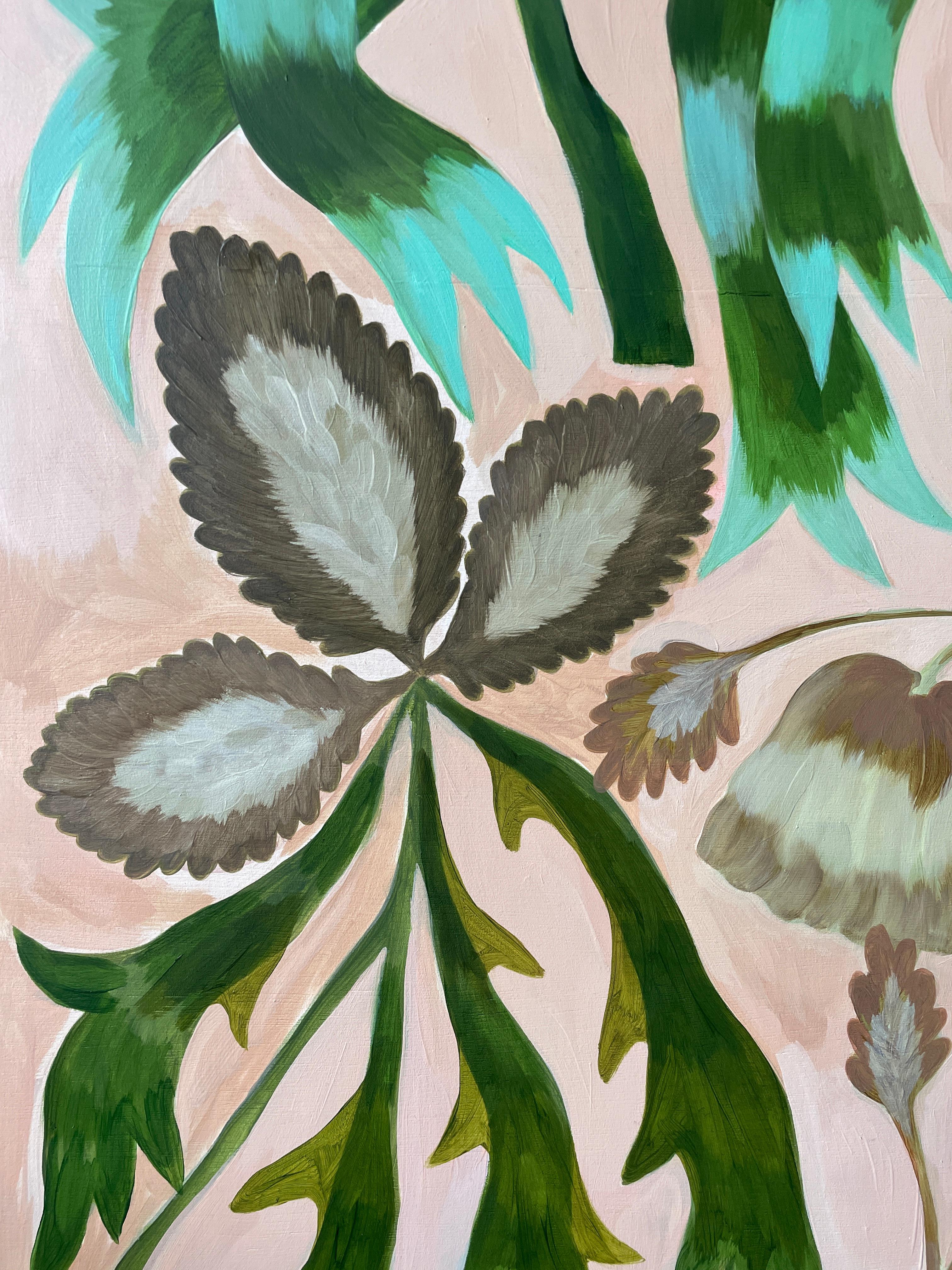 Poesie, Öl auf Karton, 86 x 73 cm, 2021 (Braun), Figurative Painting, von Georgia Beaumont
