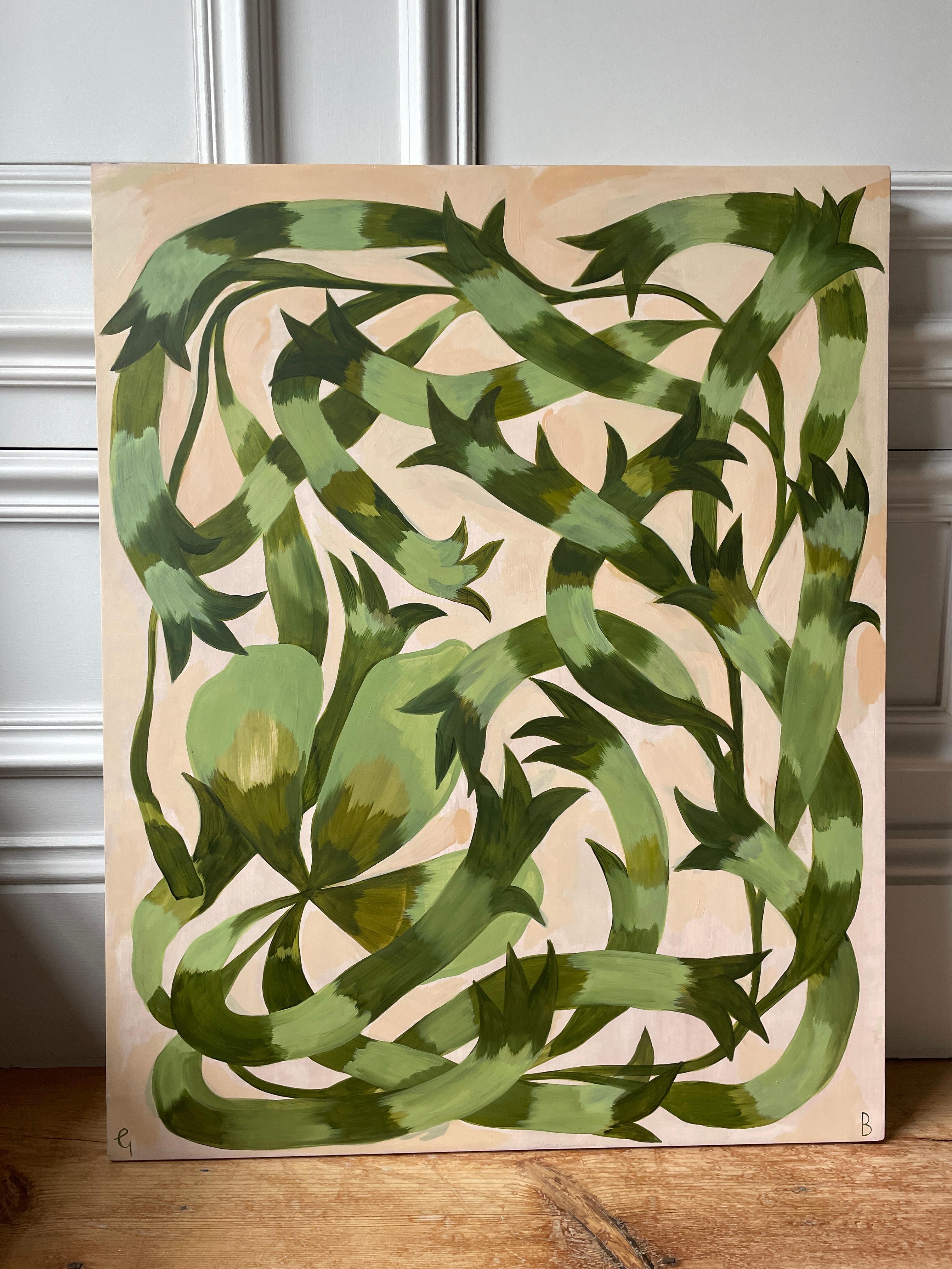 Southern Shrub, Öl auf Karton, 76 x 61 cm, 2021 – Painting von Georgia Beaumont