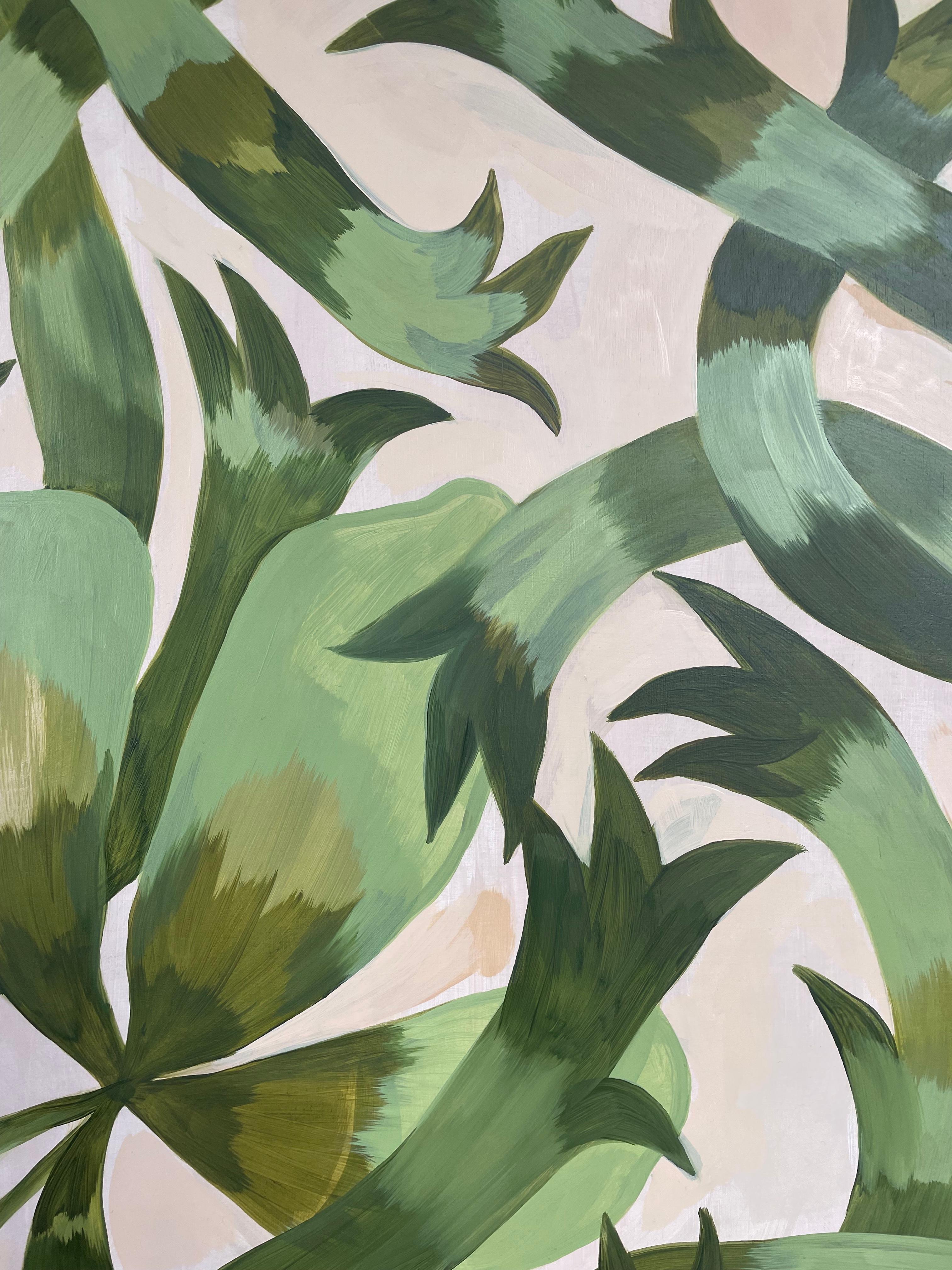 Southern Shrub, Öl auf Karton, 76 x 61 cm, 2021 (Braun), Figurative Painting, von Georgia Beaumont