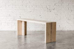 Georgia Bench in Vancouver Island Alder with White Tinted Oil