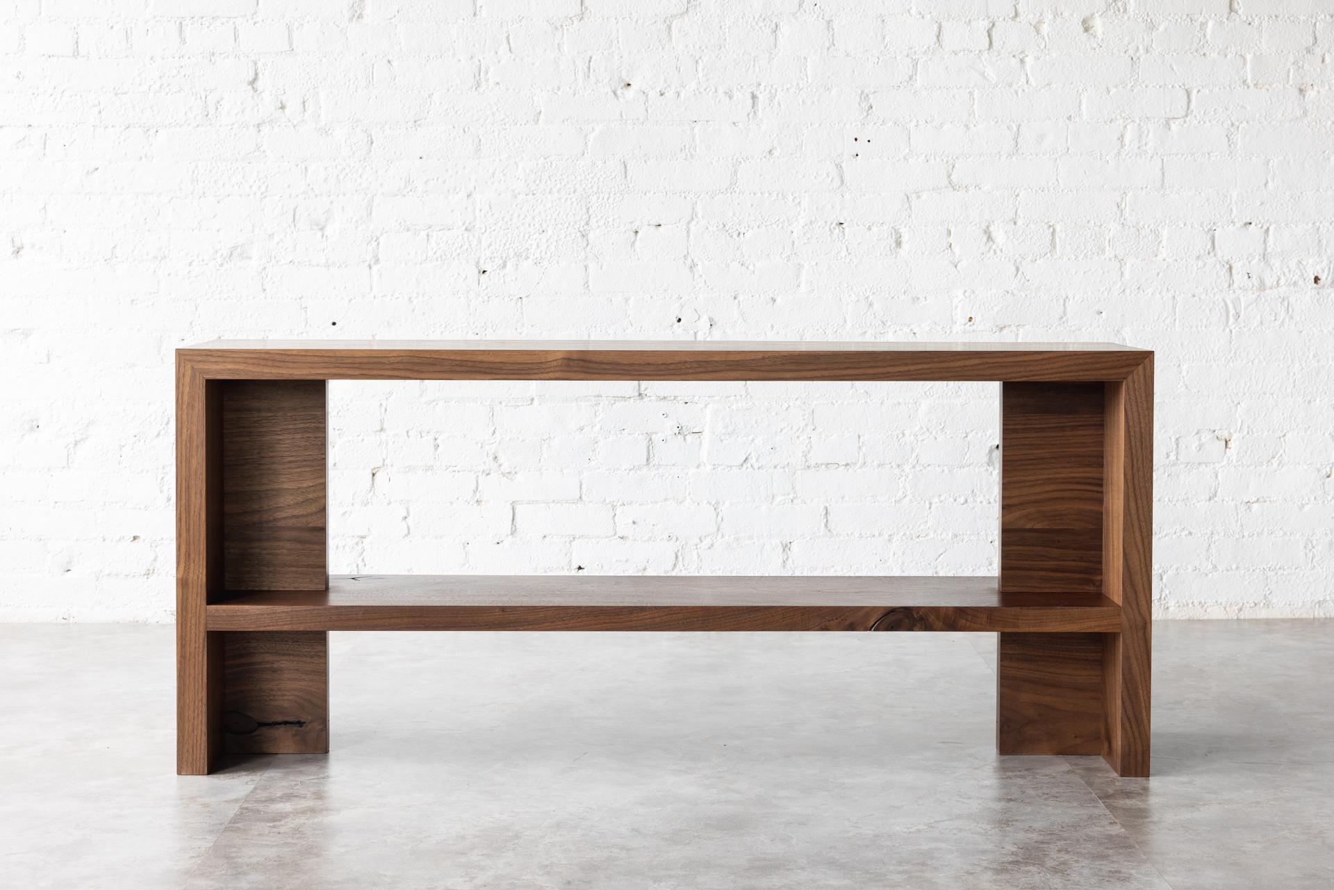 black walnut console table