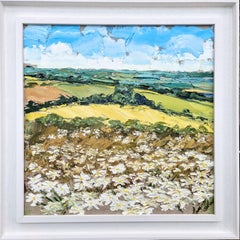 Rollright Daisies, Originalgemälde, Landschaft, zeitgenössisch