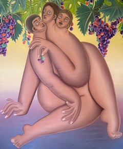 Figurative, Oil Painting, Georgia Dymock, Waiting For Bacchus