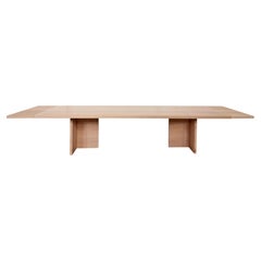 Georgia Extendable White Oak Dining Table with Two Leaves
