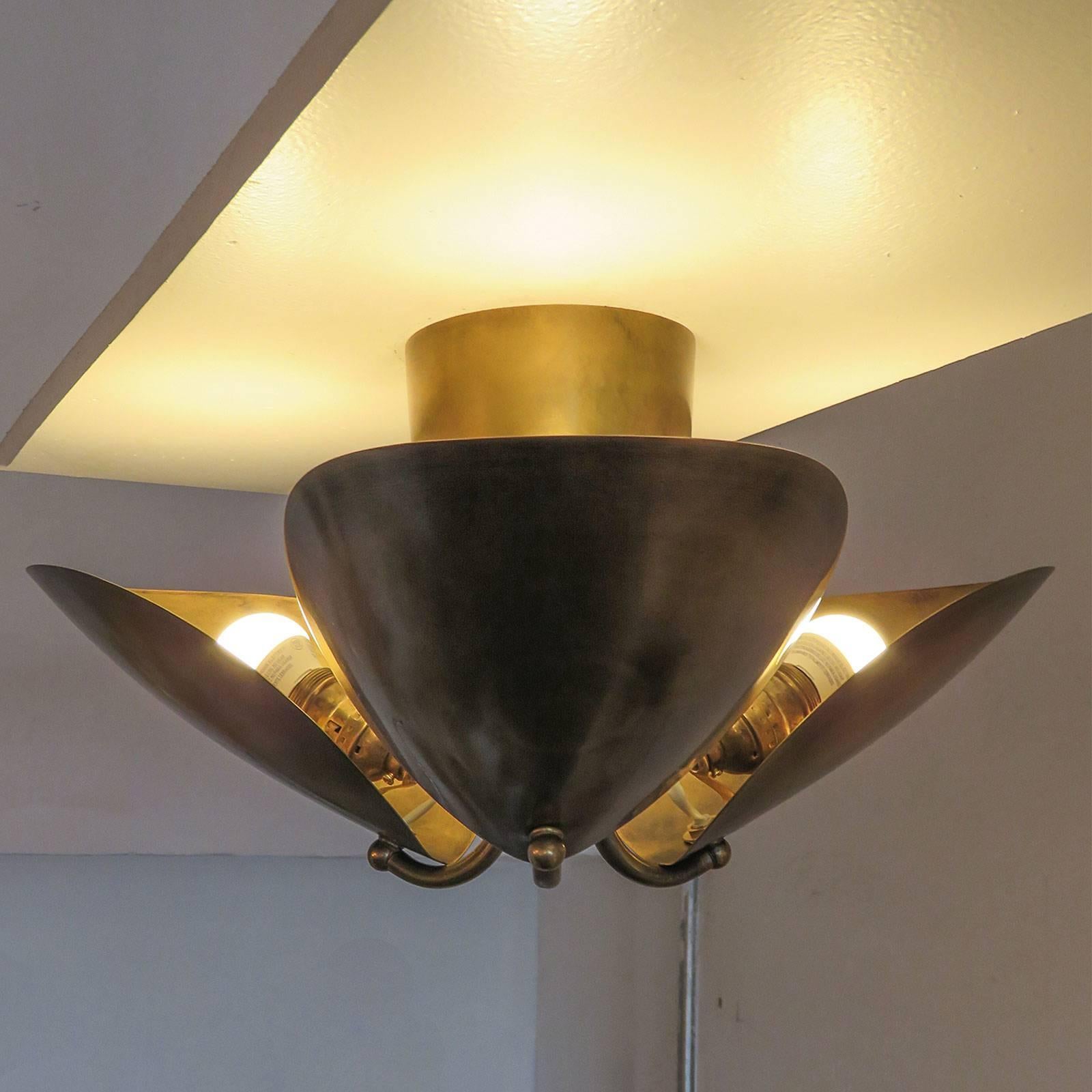 Brass Georgia Ceiling Flushmount by Gallery L7