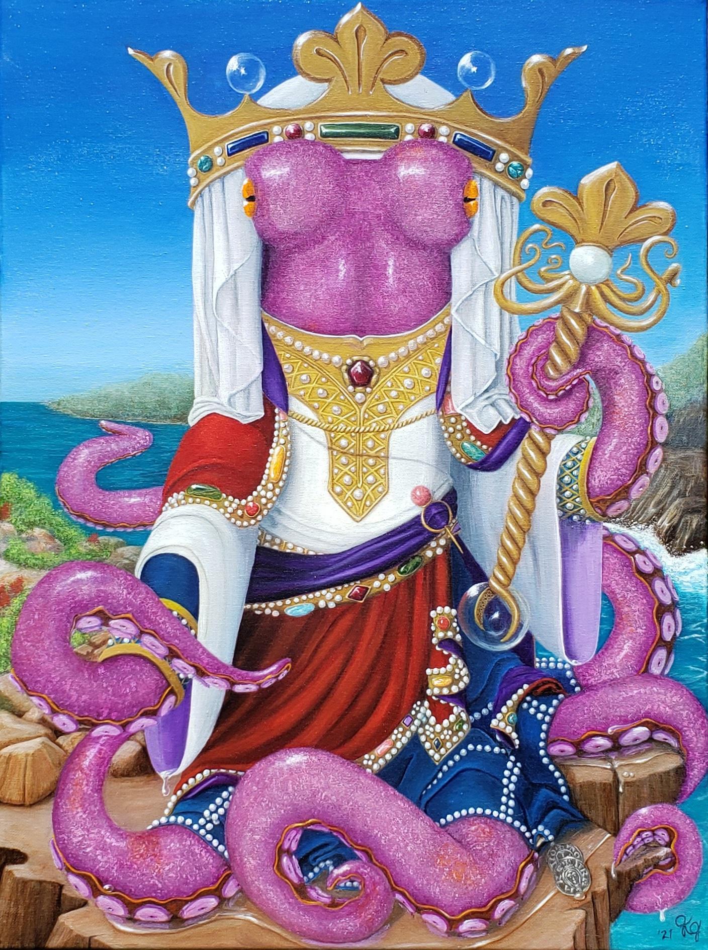 Die Herrscher des Meeres: Pulpo Reina Urraca I, Emperatriz de Toda España – Art von Georgia Griffin