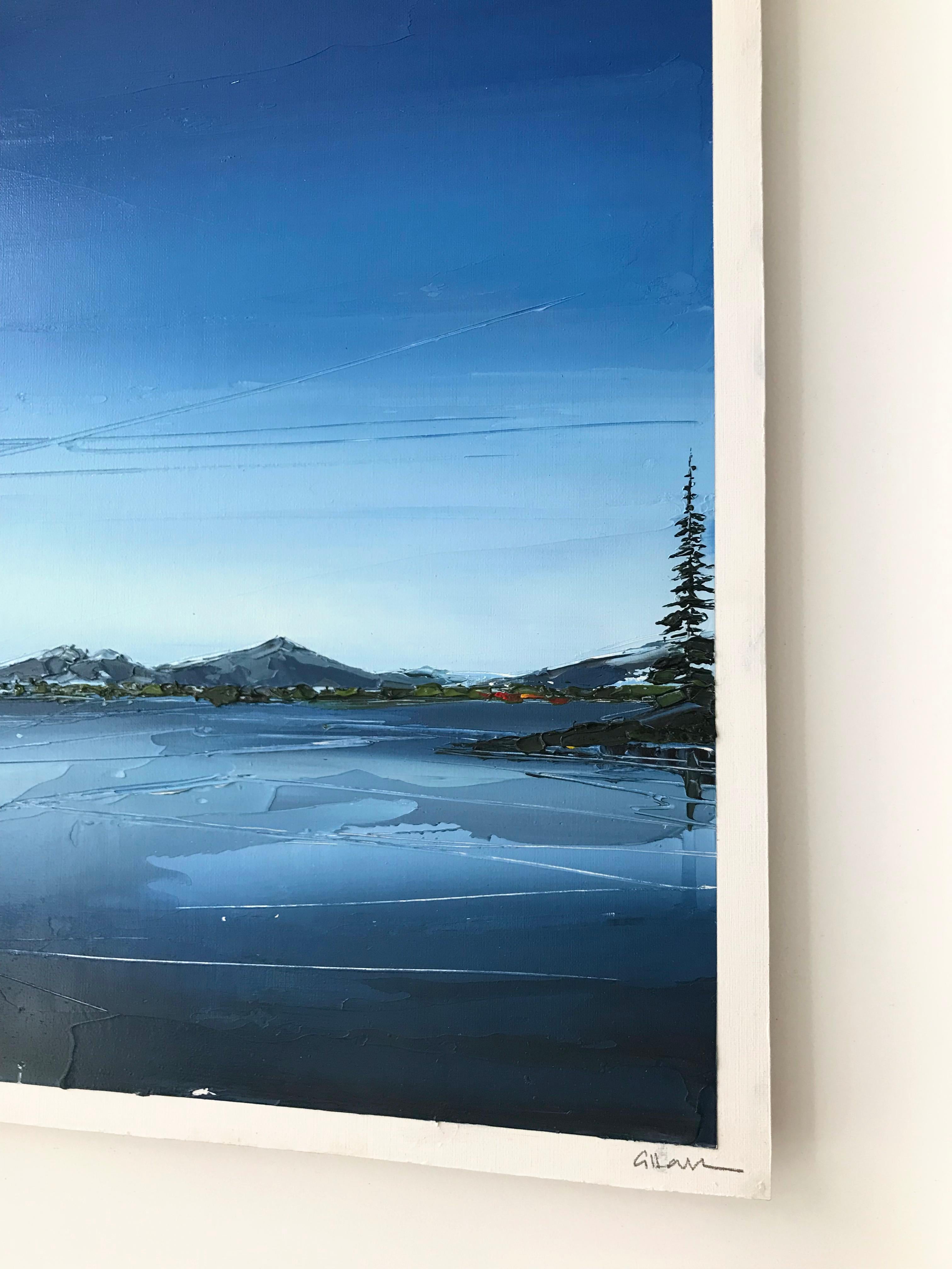 Pacific in Blue - Contemporary Painting by Georgia Hart