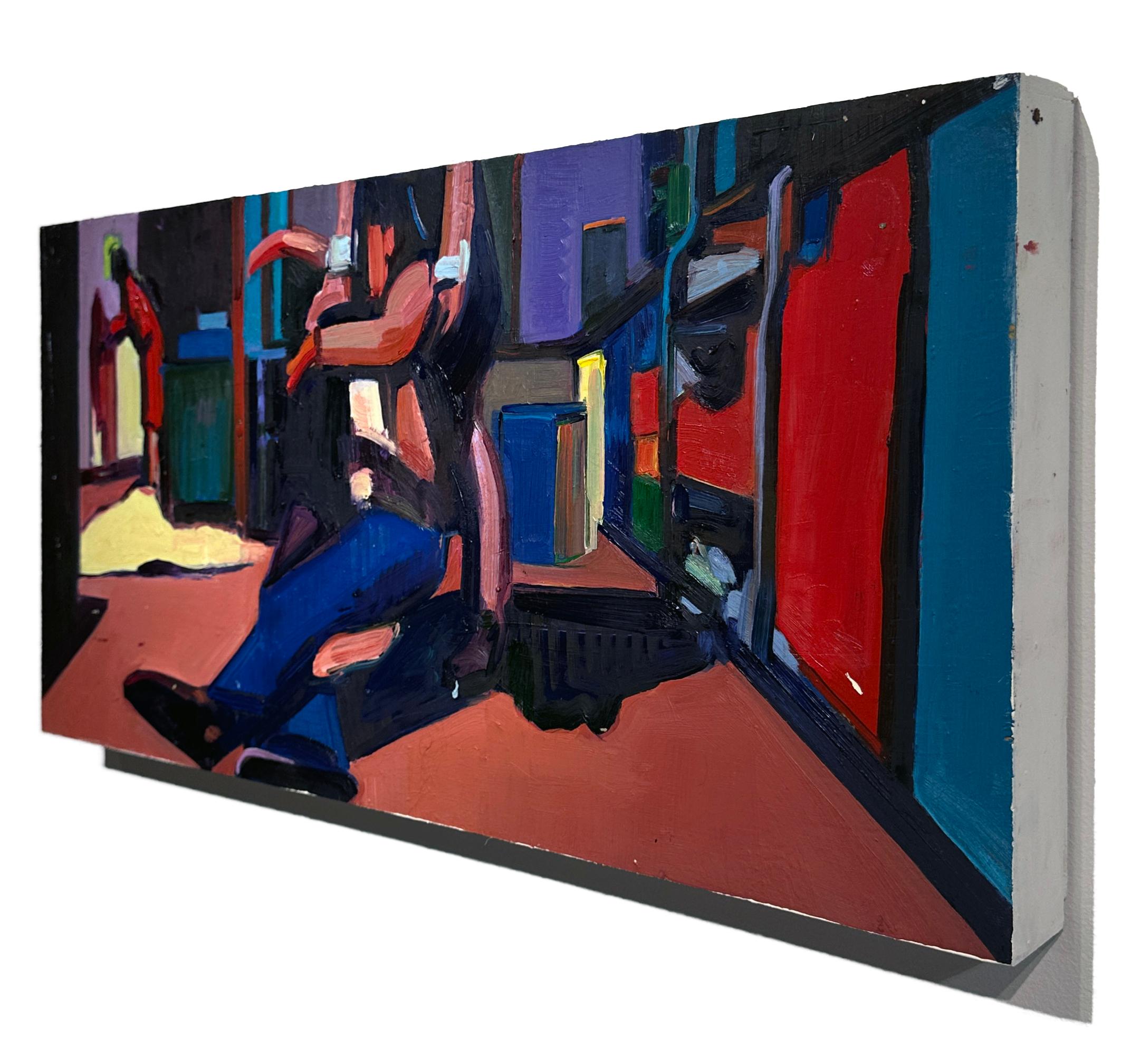 Body Snatchers - Kräftige Farben, stark texturierte Farbe auf Tafel (Zeitgenössisch), Painting, von Georgia Hinaris