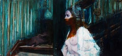 I Spit on Your Angst - Original Oil Painting on Panel with Nude Woman