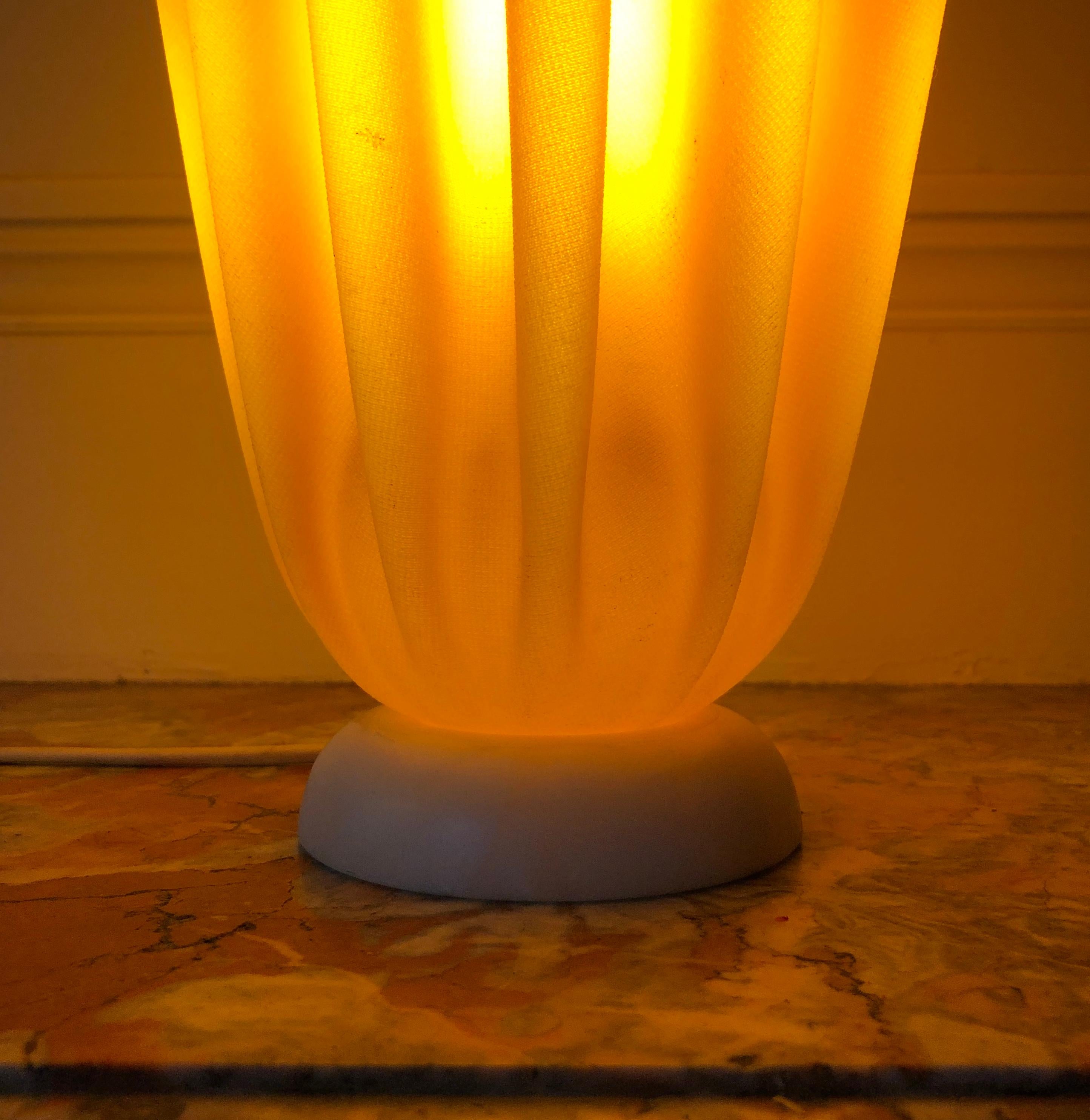 Ophelie Lamp by French designer Georgia Jacob in the 1970's. Resin on marble base. Sourced in Lyon France. 

Very good condition just just a little dust in the inside.  