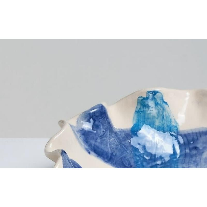 Georgia Loizou, Wavy checkered cobalt bowl In Excellent Condition For Sale In London, GB