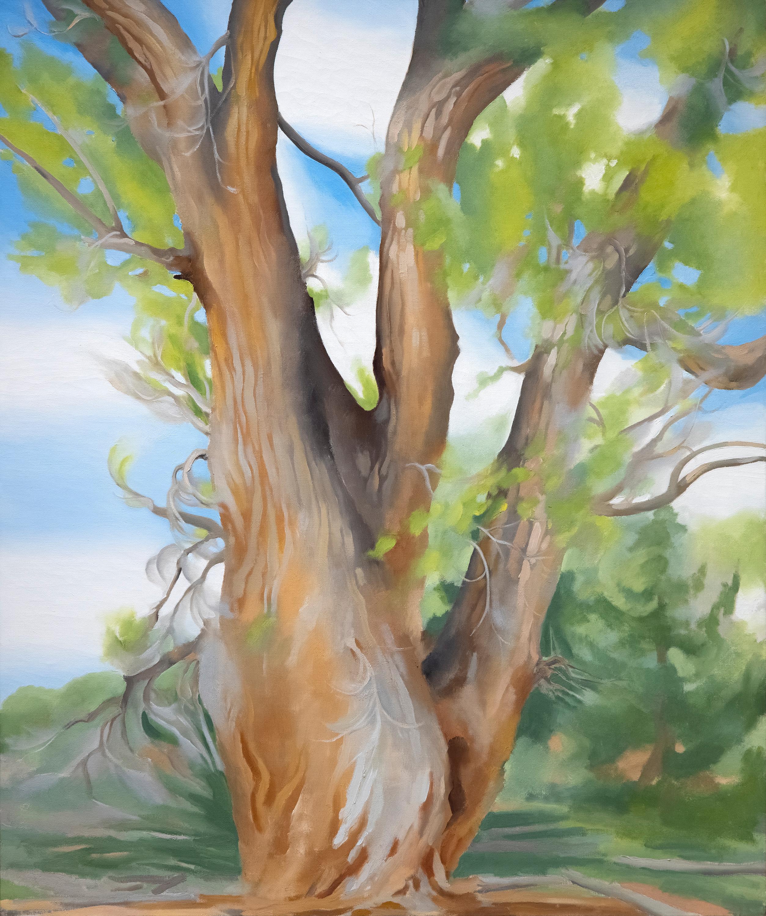 Cottonwood Tree (Near Abiquiu), New Mexico - Painting by Georgia O'Keeffe