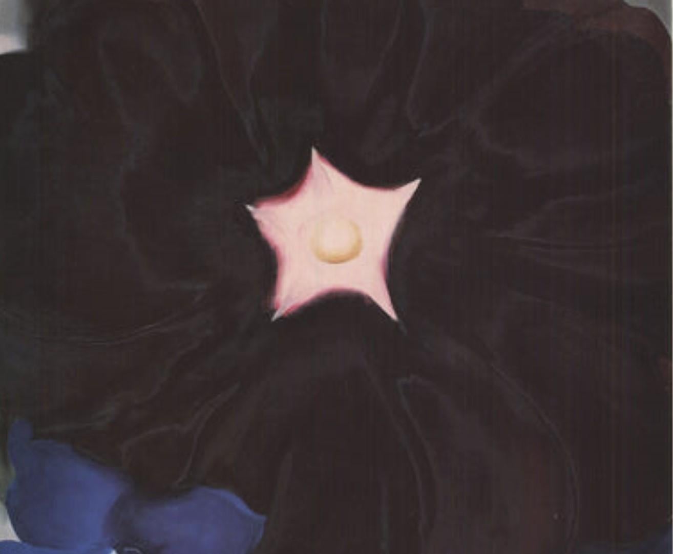 Agrifoglio nero, larkspur blu di Georgia O'Keeffe in vendita 1