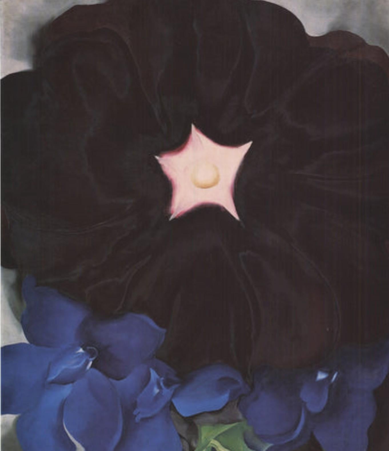 Agrifoglio nero, larkspur blu di Georgia O'Keeffe in vendita 2