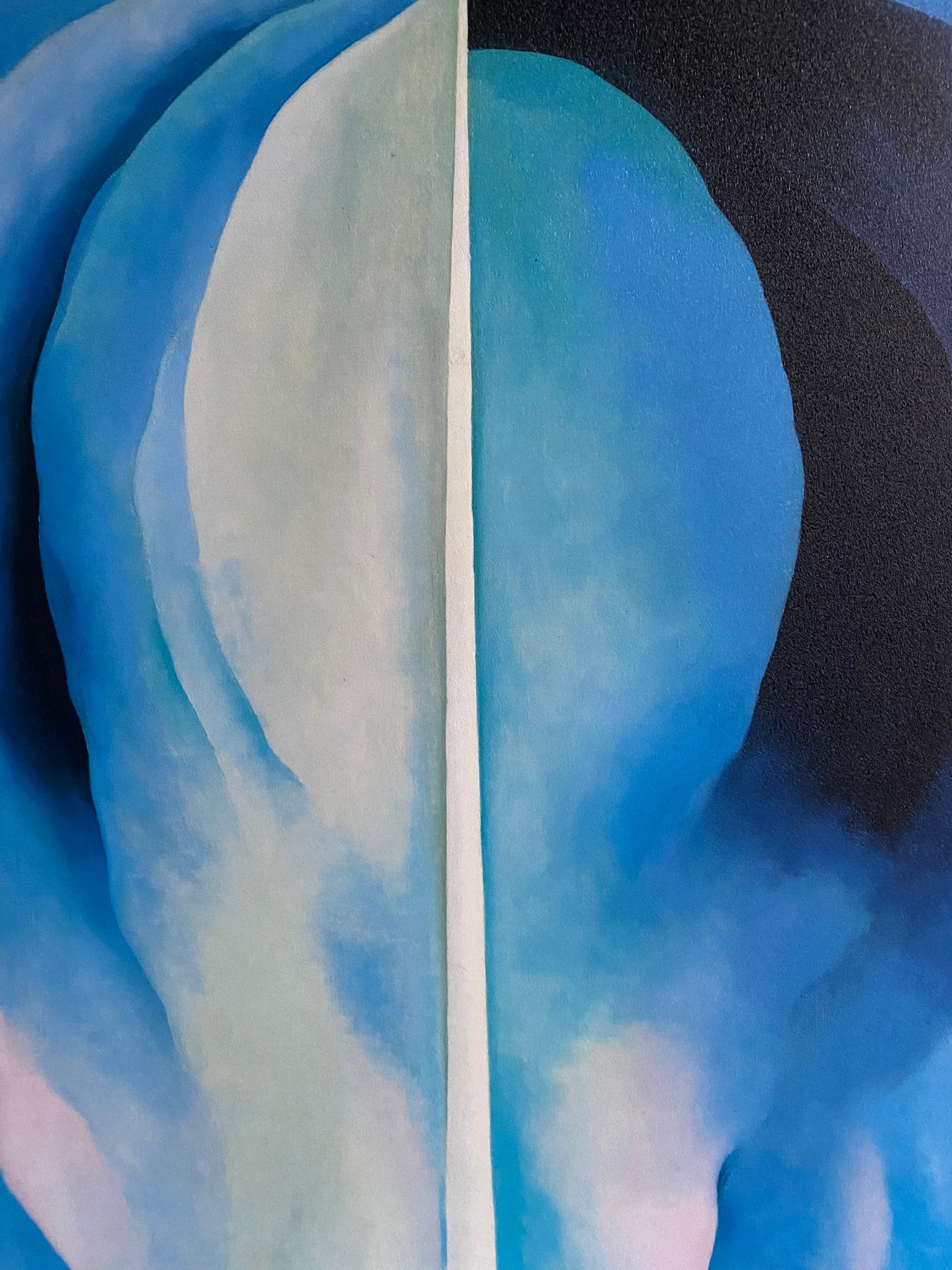 Georgia O'Keeffe-High Quality print by MoMA circa1997-Abstraction Blue-GSYStudio For Sale 3