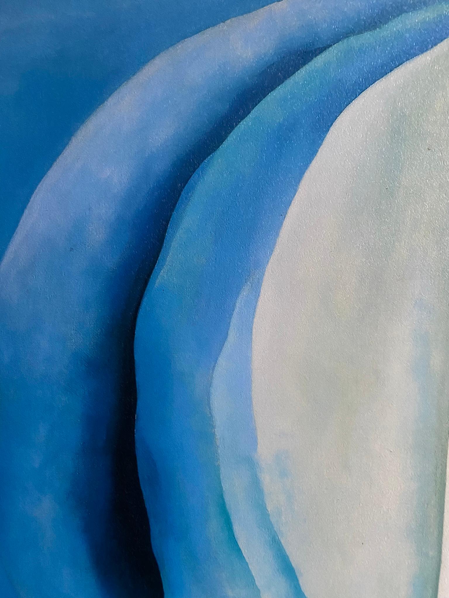 Georgia O'Keeffe-High Quality print by MoMA circa1997-Abstraction Blue-GSYStudio For Sale 5