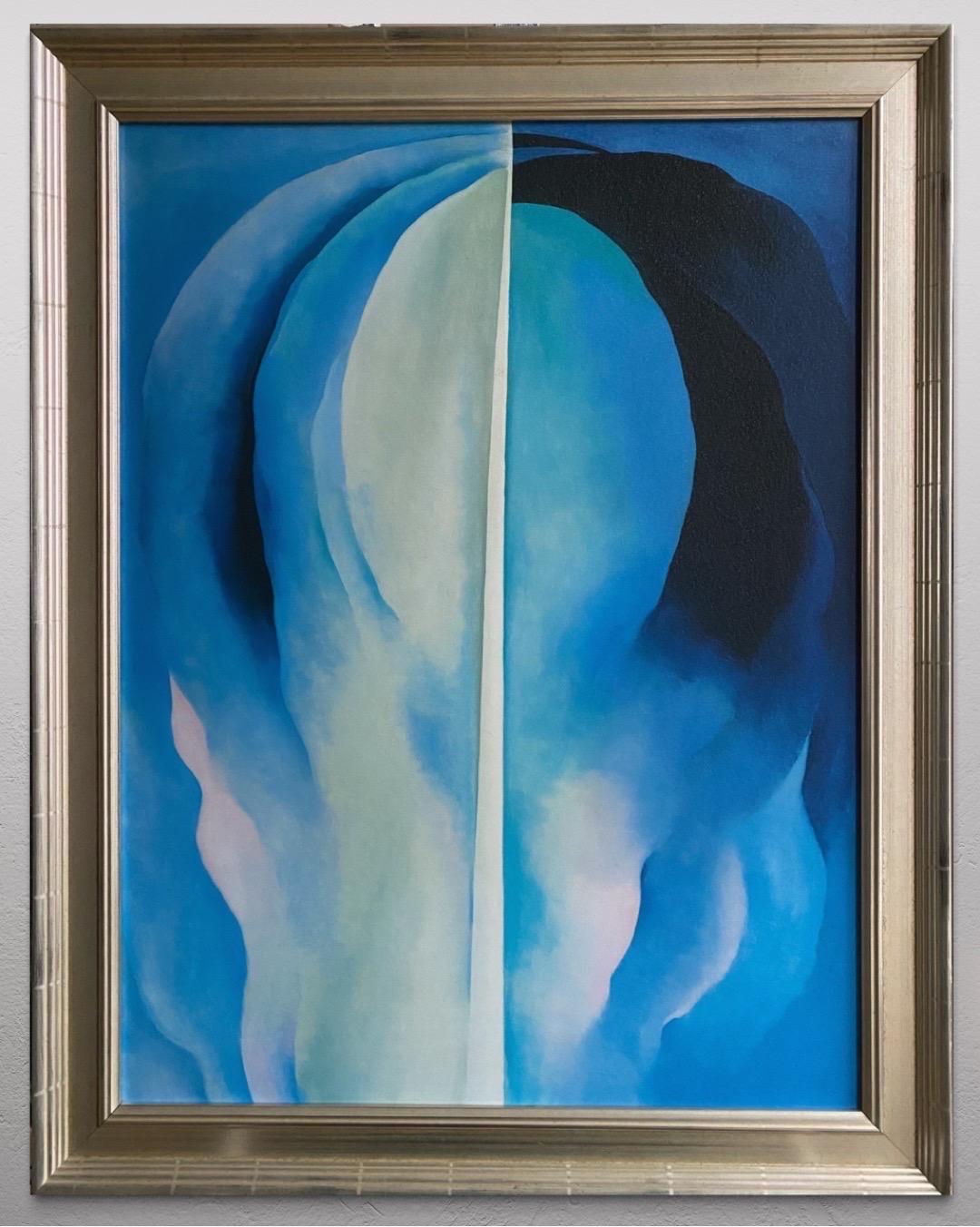 Georgia O'Keeffe-High Quality print by MoMA circa1997-Abstraction Blue-GSYStudio For Sale 2