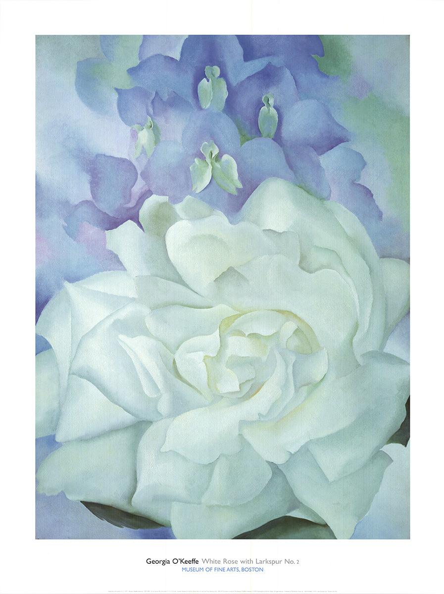 Georgia O'Keeffe 'White Rose with Larkspur No.2' For Sale 1