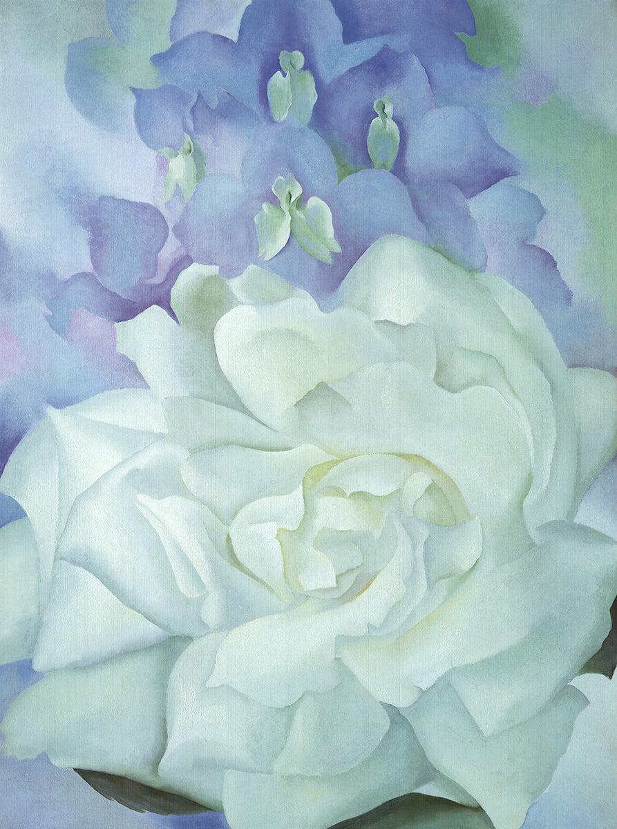 Georgia O'Keeffe 'White Rose with Larkspur No.2' For Sale 4