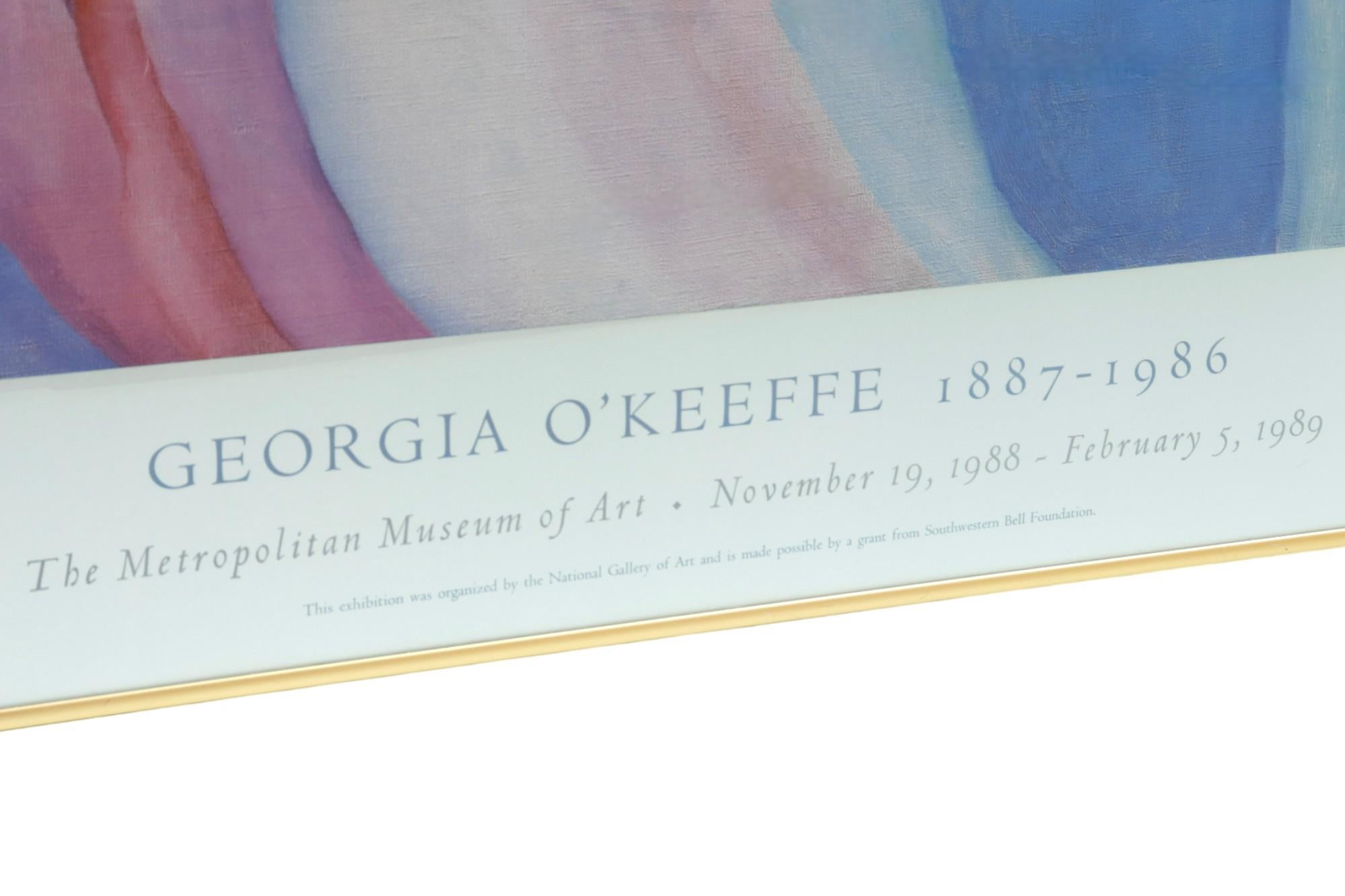 Fin du 20e siècle Affiche d'exposition encadrée de Georgia O'Keefe en vente
