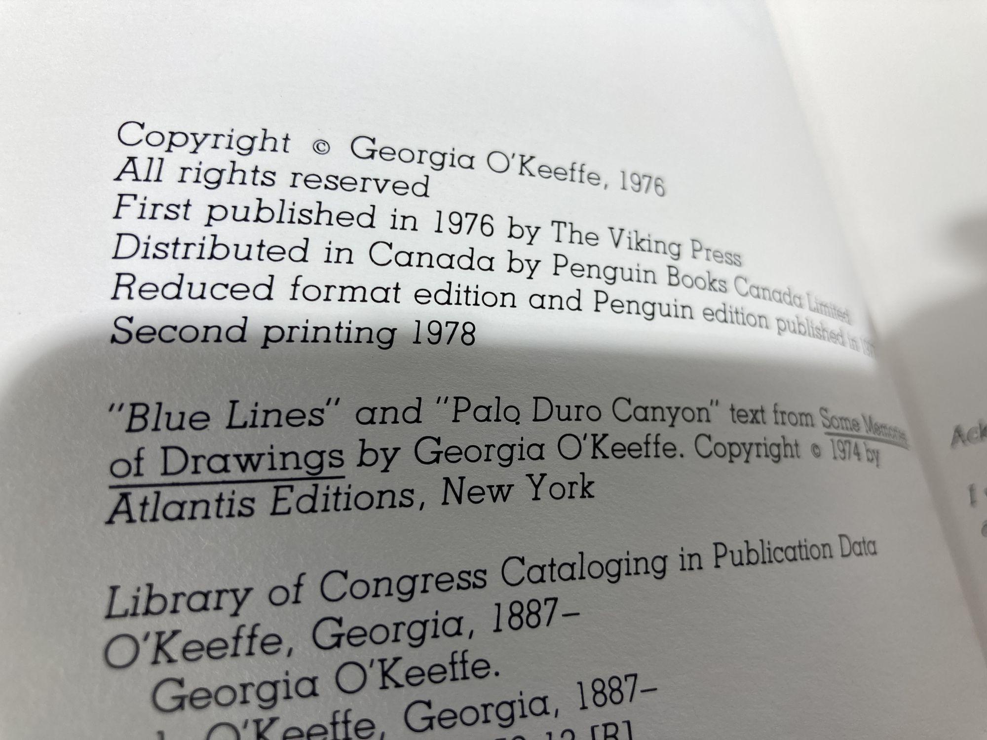 Vintage 1978 Georgia O'Keeffe Coffee Table Book In Good Condition In North Hollywood, CA
