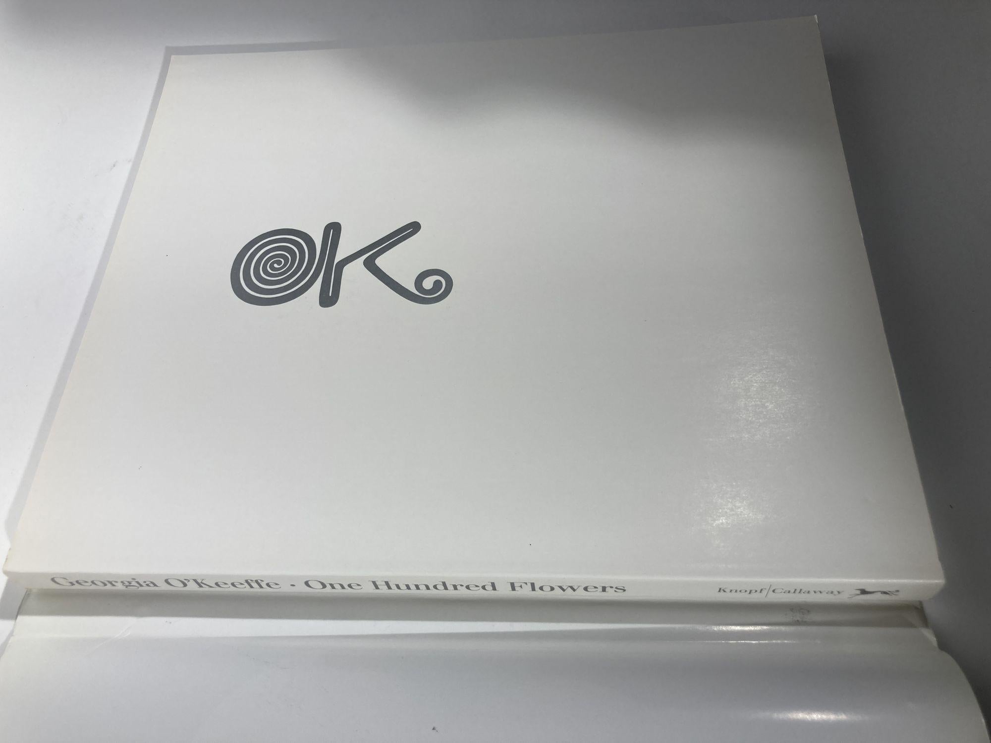 20th Century Georgia O'Keeffe One Hundred Flowers Coffee Table Hardcover Art Book 1987