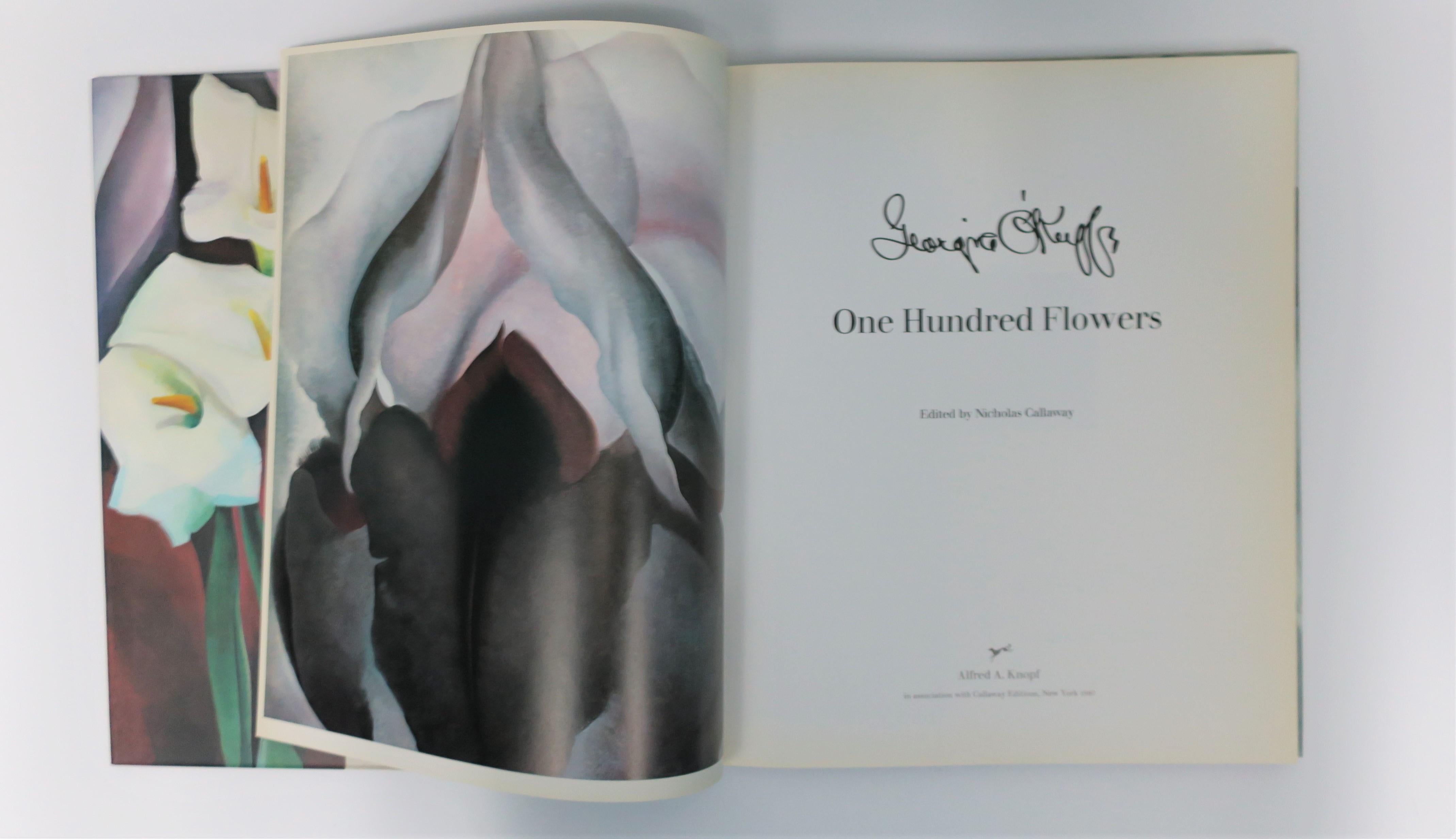 American Georgia O'Keeffe, 'One Hundred Flowers', Coffee Table or Library Book, 1980s