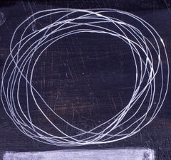 L'artiste abstraite américaine Giorgia Siriaco, œuvre carrée contemporaine en techniques mixtes