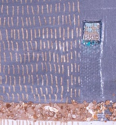 Contemporary American artist Georgia Siriaco, 'Gold granules on lines', square