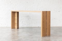White Oak Console Table, Minimalist Solid Wood Sofa Table