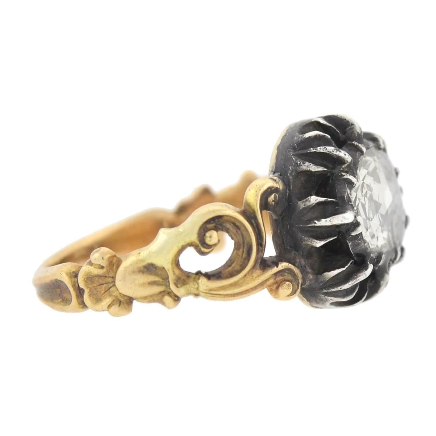georgian rose cut diamond ring