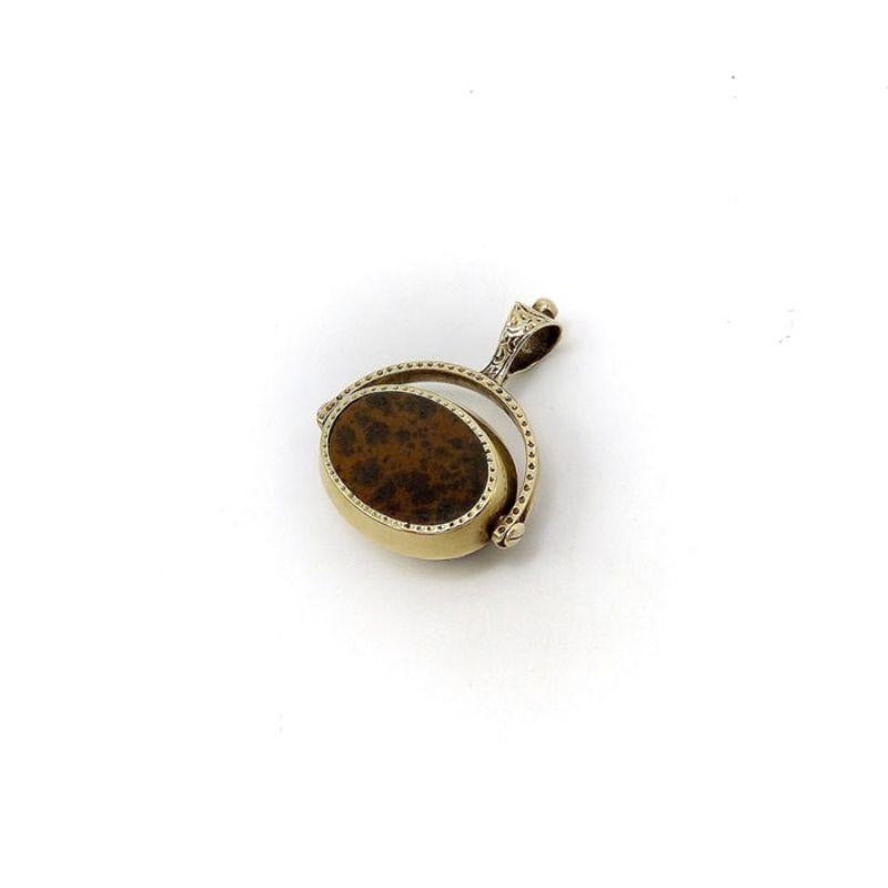 Colgante de leontina giratoria de oro georgiano de 10 quilates, hacia 1820 en Bueno estado para la venta en Venice, CA