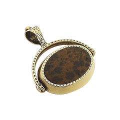 Colgante de leontina giratoria de oro georgiano de 10 quilates, hacia 1820
