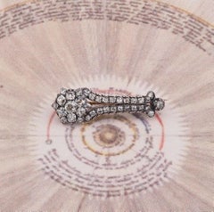 Georgian 1.40 Ct Diamond Rare Comet Brooch
