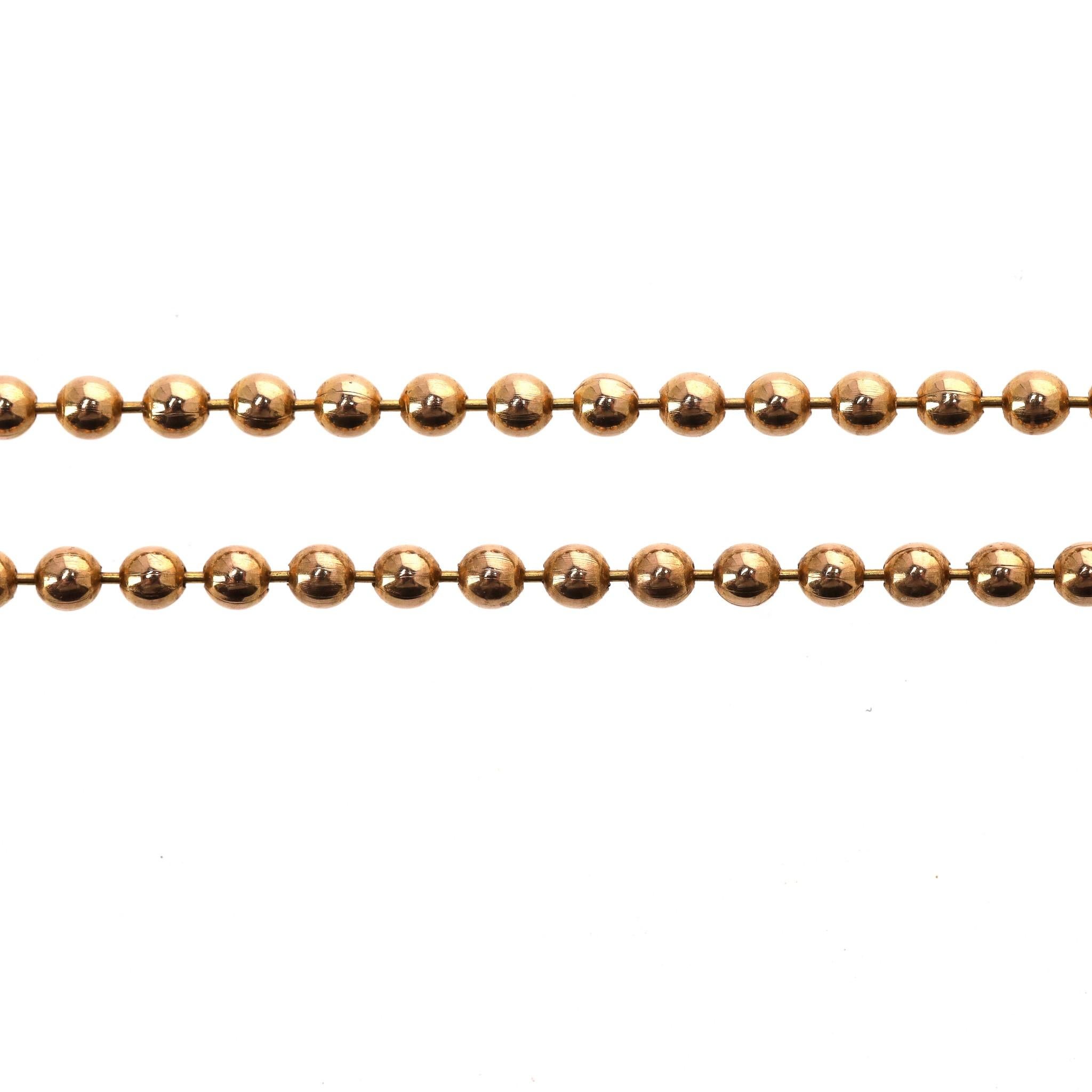 Collier boule en or 14ct de style géorgien avec pendentif en forme de poire en vente 1