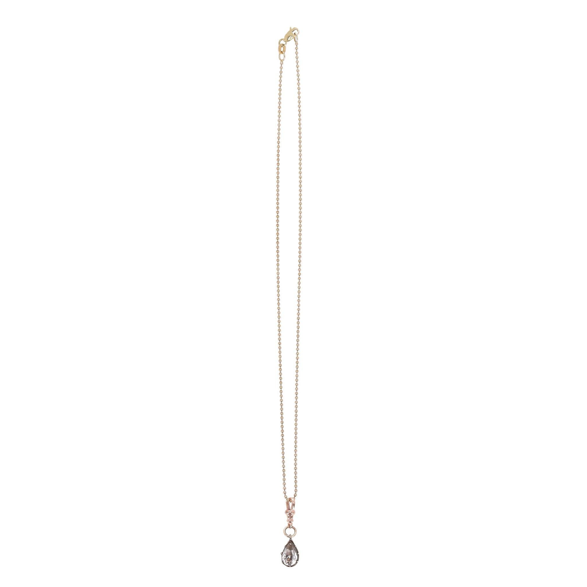 Collier boule en or 14ct de style géorgien avec pendentif en forme de poire en vente 4