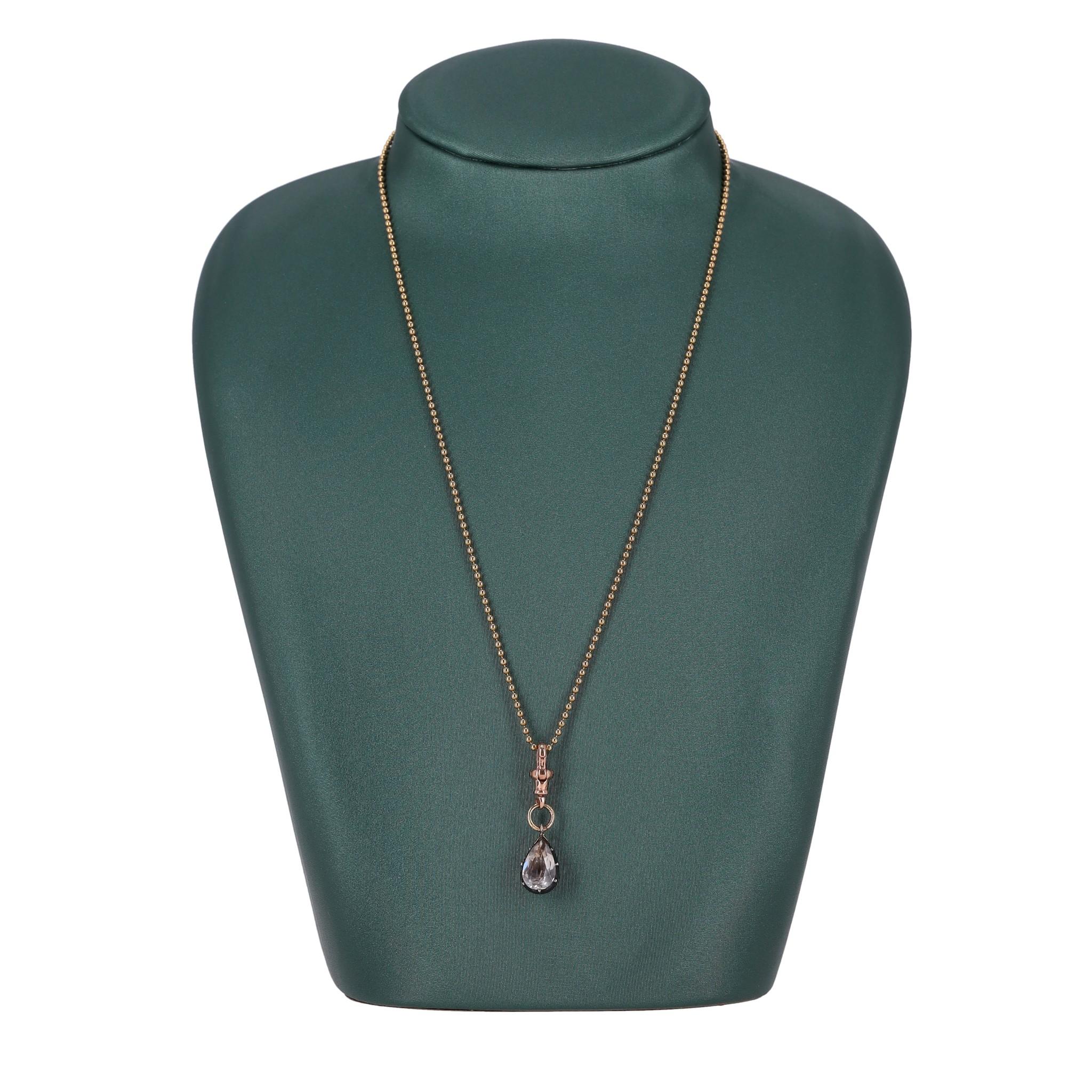 Collier boule en or 14ct de style géorgien avec pendentif en forme de poire en vente 5